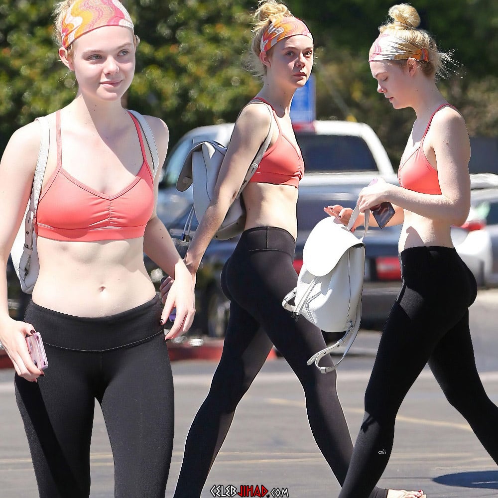 Elle Fanning tight